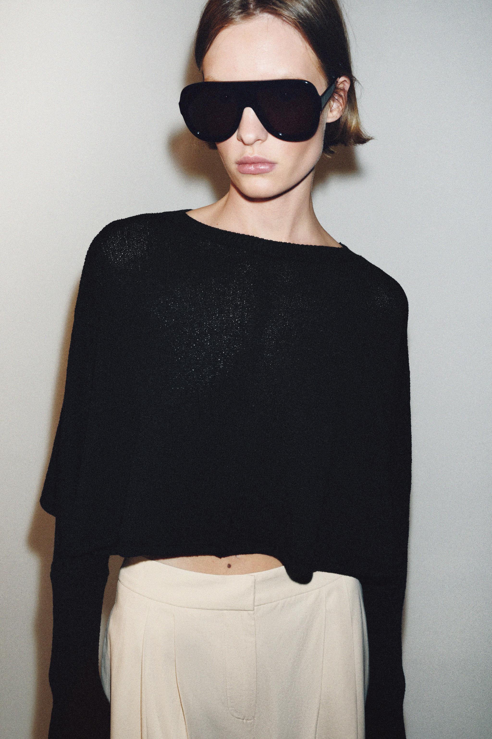 BATWING SLEEVE CROPPED JUMPER